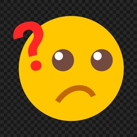 HD Yellow Vector Confused Emoji Question Mark PNG