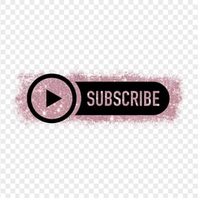 HD Youtube Black & Rose Gold Glitter Subscribe Button Logo PNG
