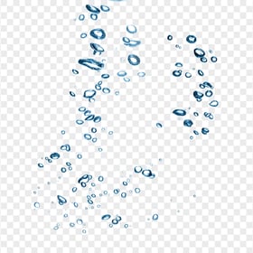 HD Blue Water Droplets Bubbles PNG