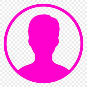 Profile User Round Pink Icon Symbol