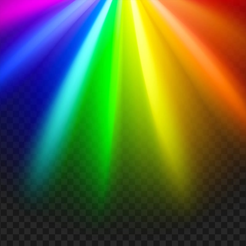 Download Sun Rays Rainbow Colors Effect PNG | Citypng