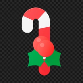 Vector Cartoon Candy Cane Flat Icon PNG