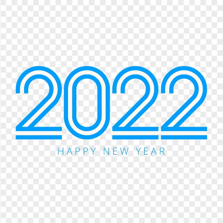 HD Blue Happy New Year 2022 PNG | Citypng