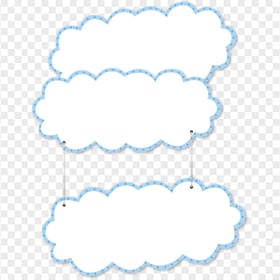 HD Cartoon Hanging Graphic Clouds Banner PNG