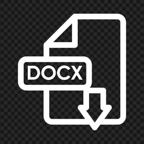 HD PNG Docx File Download White Icon