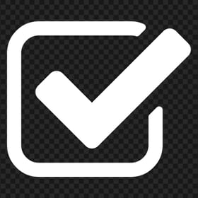 PNG White Check Mark In Box Icon