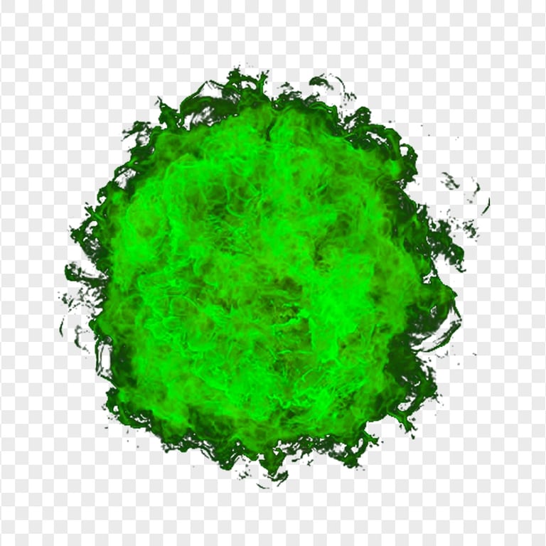 Green Fire Ball Explosion PNG
