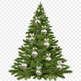 HD Christmas Decorated Pine Tree Transparent PNG