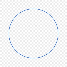 Circle Blue Line Border Transparent PNG