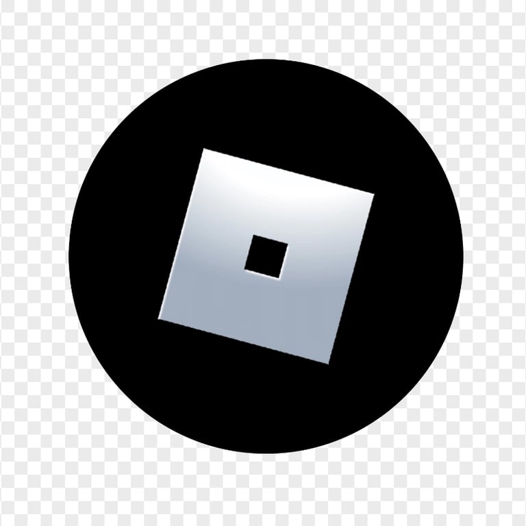 HD Roblox Circular Black & White Symbol Sign Icon Logo PNG