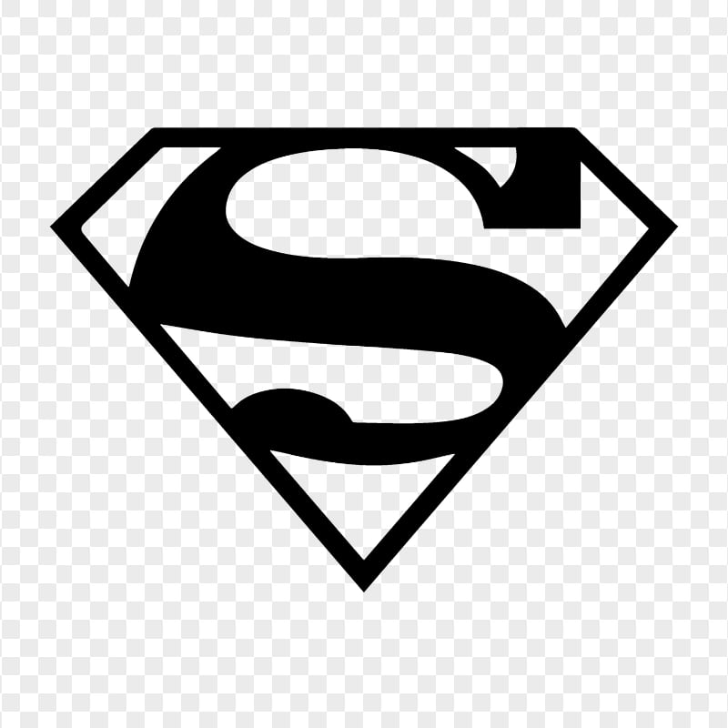 Download HD Superman S Black Logo Sign PNG | Citypng