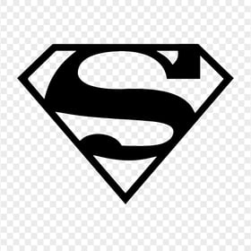 Download HD Superman S Black Logo Sign PNG