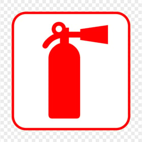 PNG Square Red Fire Extinguishers Sign