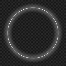 HD White Glowing Circle Transparent PNG