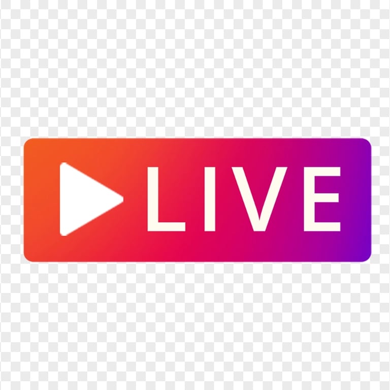 Instagram Live Button With Play Icon