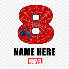 HD Spider Man Number 8 Eight FREE PNG
