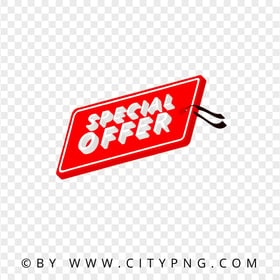 Special Offer Red 3D Tag HD PNG
