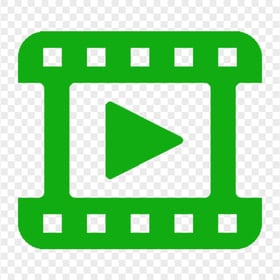 Video Play, Watch Player Green Icon Transparent Background