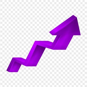 HD 3D Purple Increase Development  Growth Arrow Up Right PNG