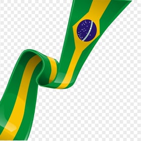 Brazil Illustration Curvy Ribbon Download PNG