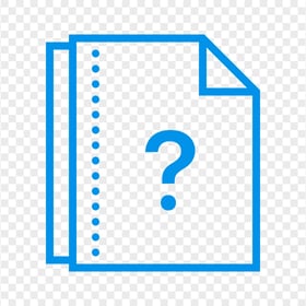 Question Mark Help File Document Blue Icon HD PNG