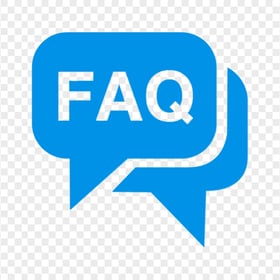 FAQ Questions Speech Bubble Blue Icon PNG
