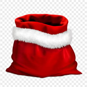 Red Holidays Christmas Santa Claus Empty Bag HD PNG