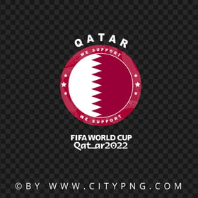 We Support Qatar World Cup 2022 Logo HD PNG