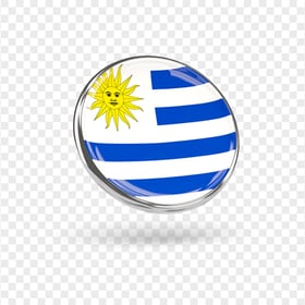 PNG 3D Round Circular Uruguay Flag Icon