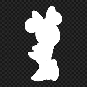 FREE Minnie Mouse White Silhouette PNG