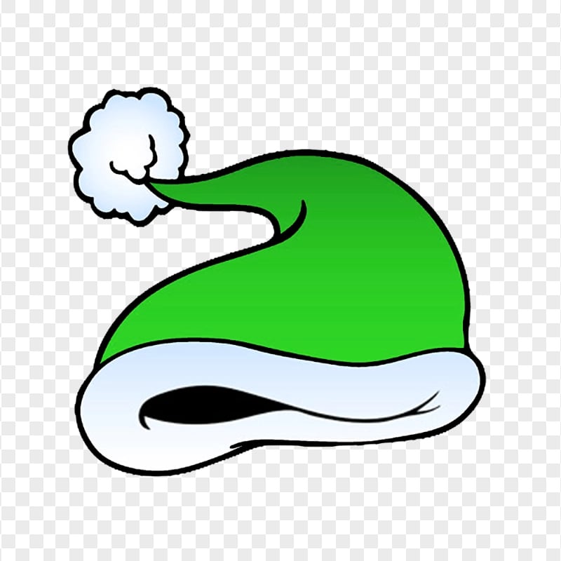 HD Beautiful Green Christmas Santa Hat Cartoon Clipart PNG Citypng