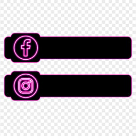 HD Social Media Black & Pink Blank Lower Third PNG