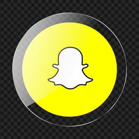 HD Snapchat Glossy Round Circle Icon PNG Image