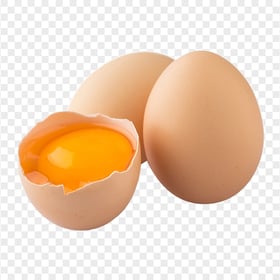 Brown Chicken Eggs and Egg Yolk HD Transparent PNG