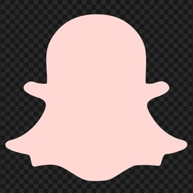 HD Pink Snapchat Ghost Silhouette Logo Icon Symbol PNG Image