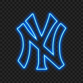 Blue New York Yankees Neon Logo Transparent PNG