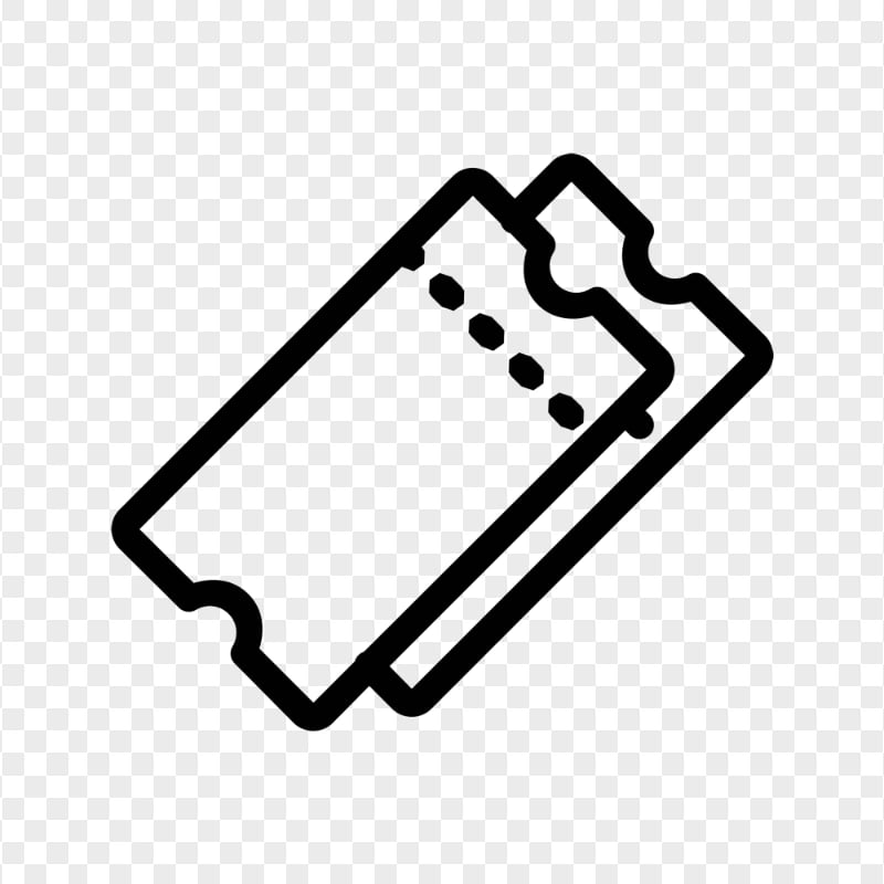 Outline Black Ticket Icon PNG