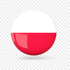 Circular Poland Flag Icon PNG