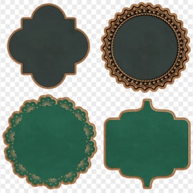 HD Collection Of Green Chalkboard Labels Shapes PNG
