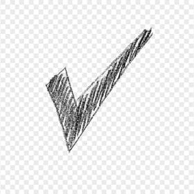 HD Black Sketch Tick Mark PNG