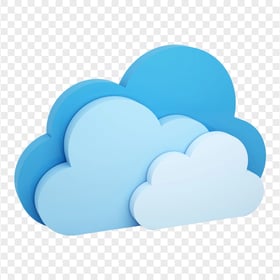 HD 3D Cloud Storage Web Hosting Icon PNG