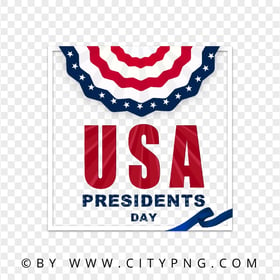 HD USA Presidents Day Creative Frame Design PNG