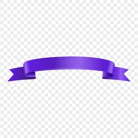 Purple Illustration Ribbon Banner PNG