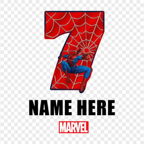 HD Spider Man Number 7 Seven FREE PNG