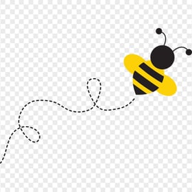 Bee Line Cartoon Illustration