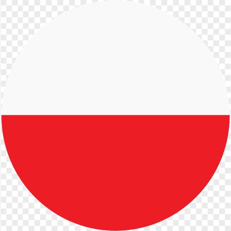 Round Circle Poland POL Flag PNG