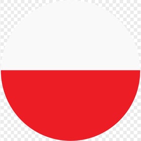 Round Circle Poland POL Flag PNG