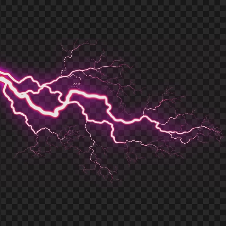 HD Pink Thunder Energy Effect PNG