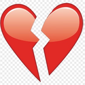 Download HD Broken Red Heart Emoji PNG