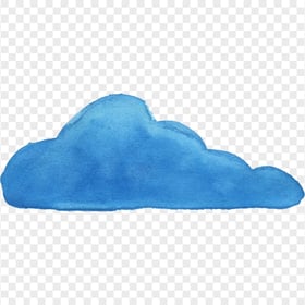 HD Blue Brush Watercolor Cloud PNG